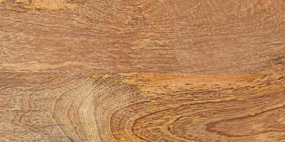 Varied grain and color of sustainable Mango Wood (Mangifera indica)